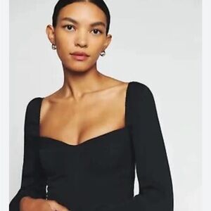 Reformation black sweetheart top